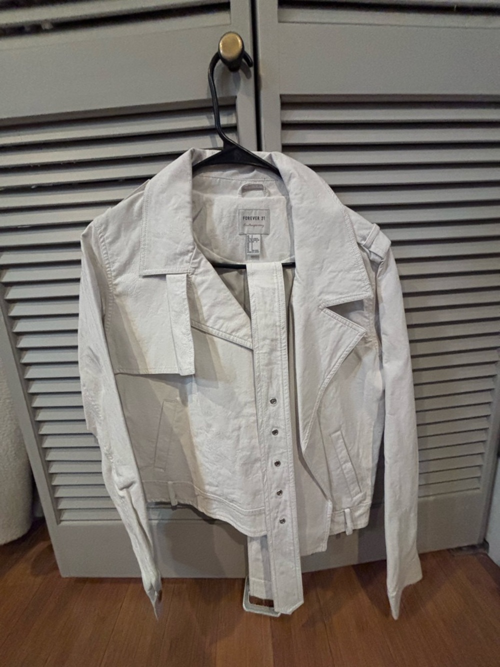 Forever 21 White Leather jacket